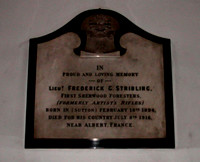 Stribling F Lt 1st Notts & Derby Regiment St Nicholas Church Sutton Surrey