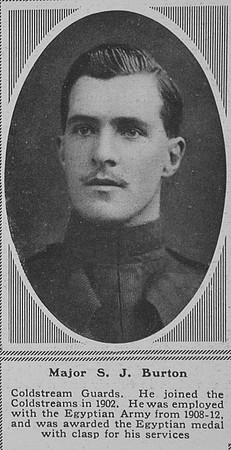 Burton S J Major Coldstream Guards The Sphere 1st Sep 1917