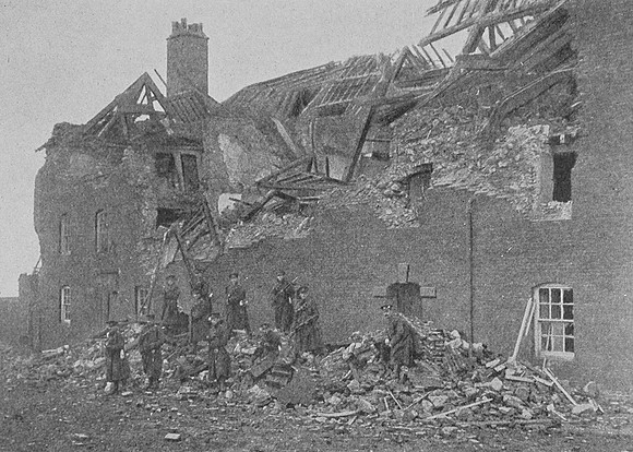 Scarborough Barracks After The Naval Bombardment