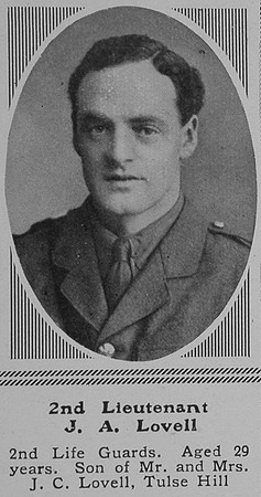 Lovell J A 2nd Lt 2nd Life Guards The Sphere 4th Mar 1916