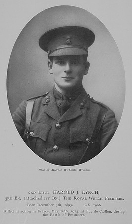 Lynch H J 2nd Lt 1st Royal Welsh Fusiliers
