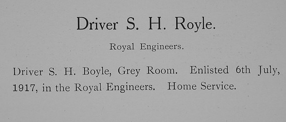 Royle S H Dvr Royal Engineers Record William Graham Company