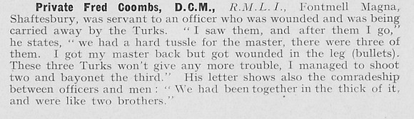 Coombs F Pte DCM Royal Marine Light Infantry 1