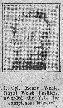 Weale H Cpl VC 14th Royal Welsh Fusiliers The Graphic 18th Nov 1918