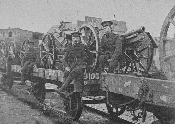 German Guns Captured By The British