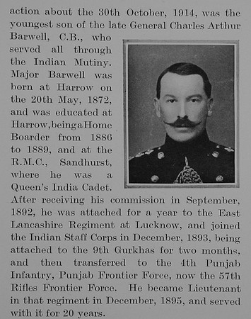Barwell E E Major Indian Army Obit Part 2 The Bond Of Sacrifice Vol 1