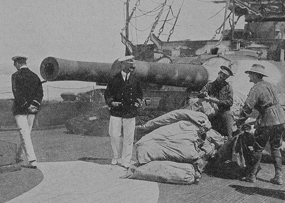 Australians Calling For Their Mails On Board HMS Canopus At The Dardanelles