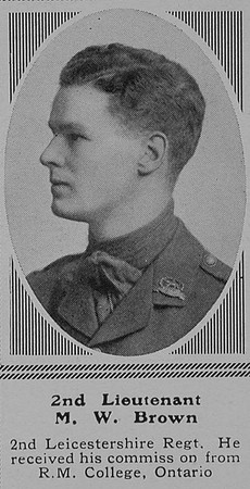 Brown M W 2nd Lt 2nd Leics Regt The Sphere 20th Nov 1915
