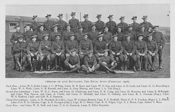 Royal Scots Officers 17th Battalion