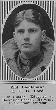 Lord E C G 2nd Lt 1st Irish Guards The Sphere 6th July 1918