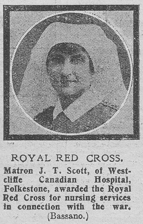 Scott J T Matron The Graphic 17th July 1918