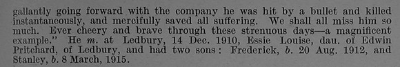 Masham F H Pte 9469 2nd Honourable Artillery Company Obit Part 2 De Ruvignys Roll Of Honour Vol 4