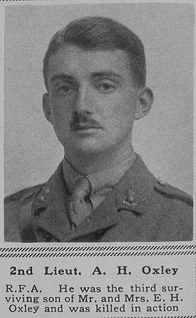 Oxley A H 2nd Lt RFA The Sphere 9th Feb 1918
