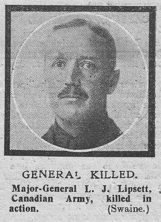 Lipsett L J Maj Gen Canadian Infantry The Graphic 19th Oct 1918