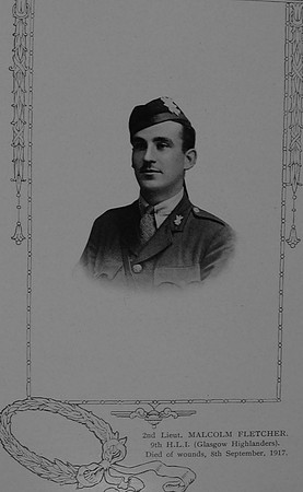 Fletcher M 2nd Lt 9th Highland Light Infantry