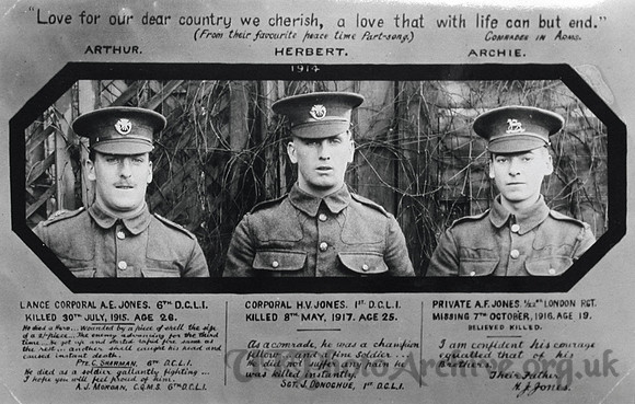 Jones A F Pte 22nd London Regt Croydon Roll Of Honour