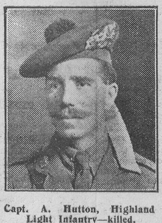 Hutton A Captain 2nd Highland Light Infantry The Graphic 22nd July 1916