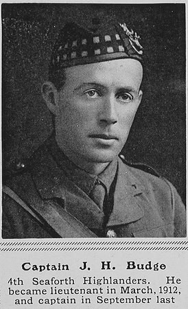 Budge J H Captain 4th Seaforth Highlanders The Sphere 17th Apr 1915