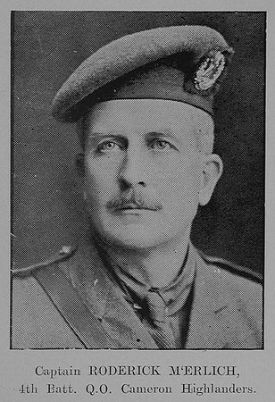 McErlich R Captain 4th Cameron Highlanders The Sword Of The North Highland Memories Of The Great War - Dugald MacEchern