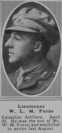 Furze W L M Lt Canadian Artillery The Sphere 26th Oct 1918