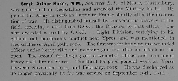 Baker A Sergt MM Somerset Light Infantry 1