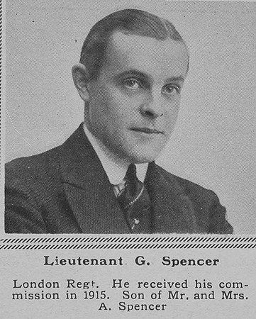 Spencer G Lt London Regt The Sphere 26th Jan 1918