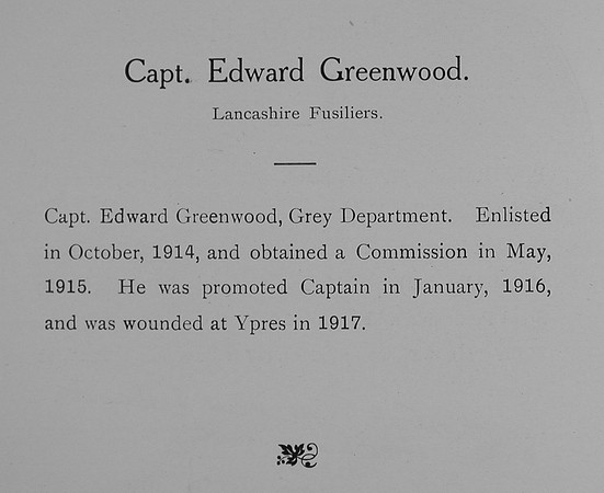 Greenwood E Captain Lancashire Fusiliers Record William Graham Co Roll Of Honour