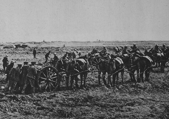 The Canadian Horse Artillery Going Into Action On Vimy Ridge
