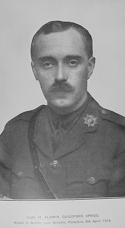 Sprigg H A G Captain 14th Attd 5th Hampshire Regiment