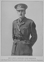 Bostock E  2nd Lt 4th Royal Sussex Regiment Attd 4th Royal Berkshire Regiment