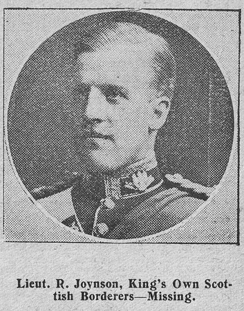 Joynson R Lt 2nd Kings Own Scottish Borderers The Graphic 4th Sep 1914
