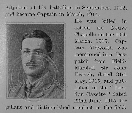 Aldworth T R Captain 2nd Royal Berkshire Regiment Obit Part 2 The Bond Of Sacrifice Vol 2