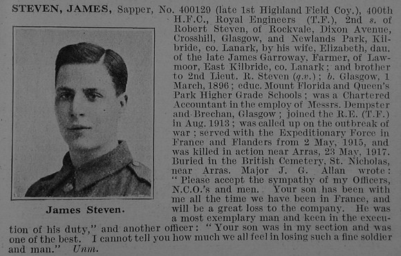 Steven J Sapper 400129 Royal Engineers Obit De Ruvignys Roll Of Honour Vol 3