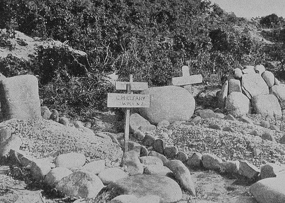 Graves Of The New Zealand Mounted Brigade On Gallipoli