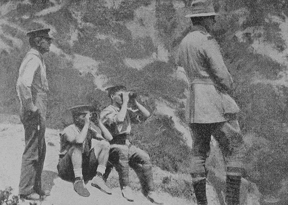 Anzacs In Gallipoli Watching A Battle