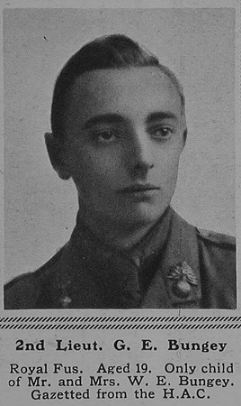 Bungey G E 2nd Lt 9th Royal Fusiliers The Sphere 30th Dec 1916