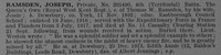 Ramsden J Pte 205490 4th Queens Own Royal West Kent Regiment Obit De Ruvignys Roll Of Honour Vol 4