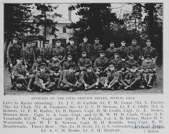 London Regiment 15th Battalion Officers Photo No 2 The 47th London Division 1914-1919