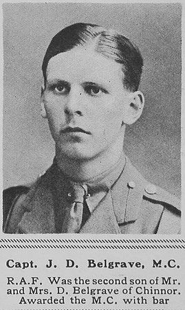 Belgrave J D Captain RFC The Sphere 3rd Aug 1918
