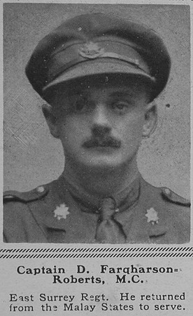 Farqharson-Roberts D Captain MC East Surrey Regt The Sphere 26th Jan 1918