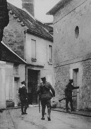 British Cavalrymen Searching For Germans In North Eastern France