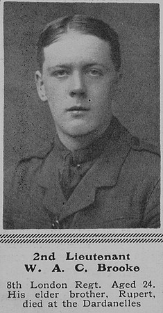 Brooke W A C 2nd Lt 8th London Regiment The Sphere 31st Jul 1915