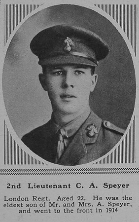 Speyer C A 2nd Lt London Regt The Sphere 3rd Nov 1917