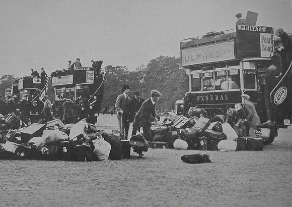 The Royal Fusiliers (Public Schools Battalions) Boarding uses In Hyde Park To Take Them To Epsom