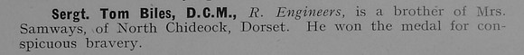 Biles T Sergt DCM Royal Engineers 1