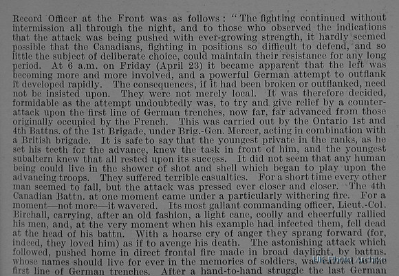 Birchall A P D Lt Col 4th Canadian Infantry Obituary Part 2 De Ruvignys Roll Of Honour Vol 1
