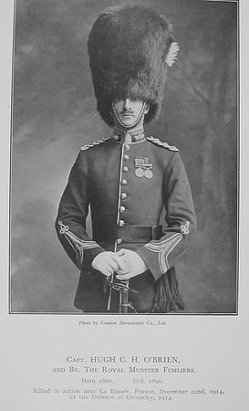 O'Brien H C H Captain 2nd Royal Munster Fusiliers