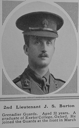 Burton J S 2nd Lt 2nd Grenadier Guards The Sphere 8th July 1916