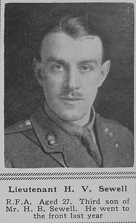 Sewell H V Lt RFA The Sphere 6th Oct 1917