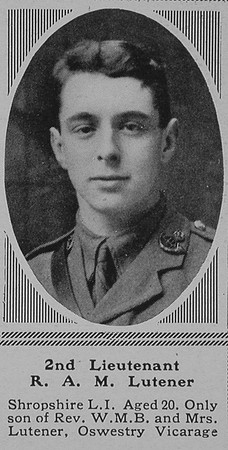 Lutener R A M 2nd Lt 6th Shropshire LI The Sphere 6th May 1916